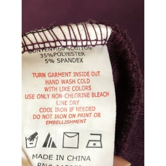 Apple Bottoms Cowl Neck Dress Womens 1X Pockets & Lace-Up Sides y2k Retro Purple - Picture 6 of 8